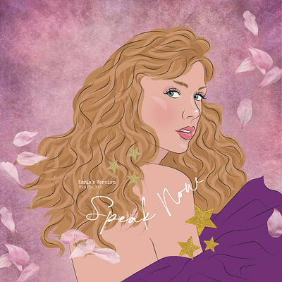 Speak now (Taylor's version) design girl girly illustration pink taylor swift