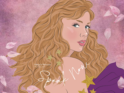 Speak now (Taylor's version) design girl girly illustration pink taylor swift