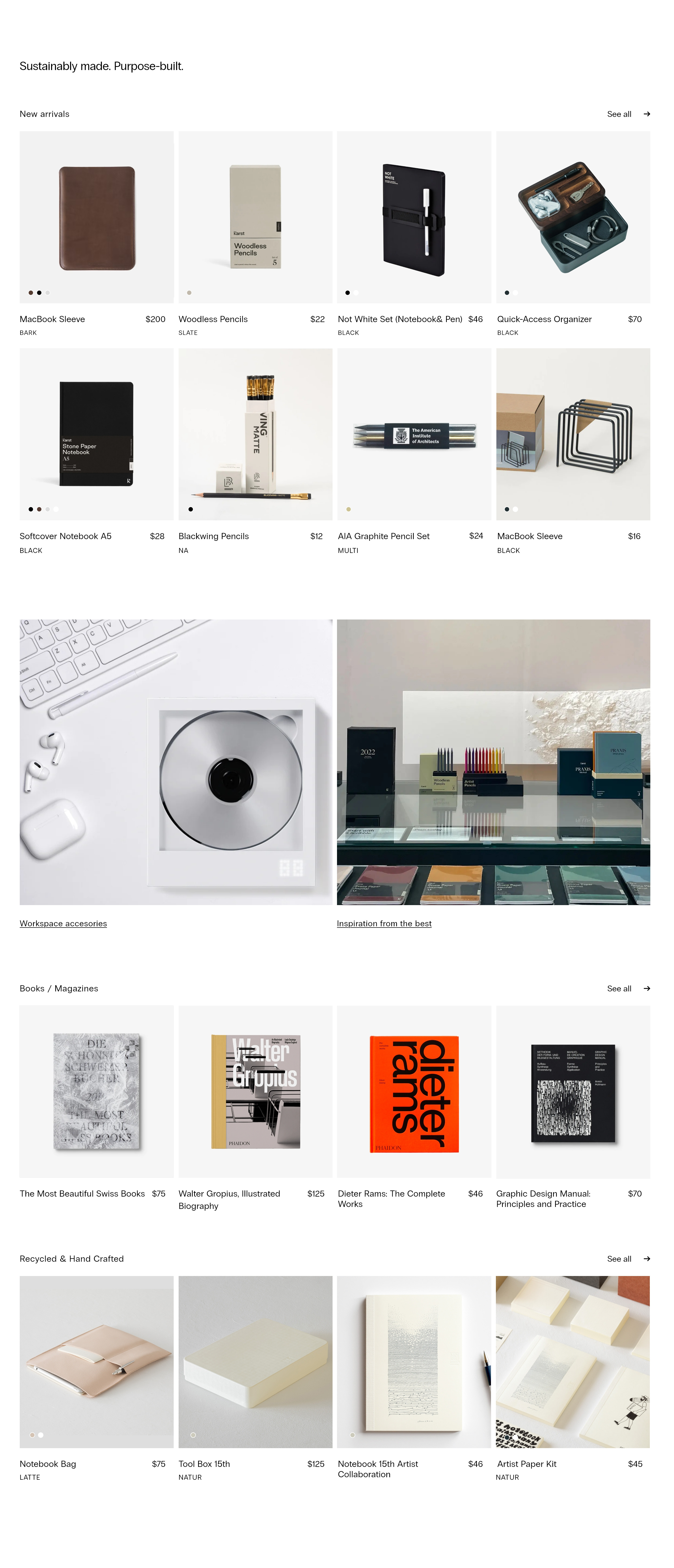 Hands On Shop - Design proposal for a stationery shop e commerce interface design ui ux