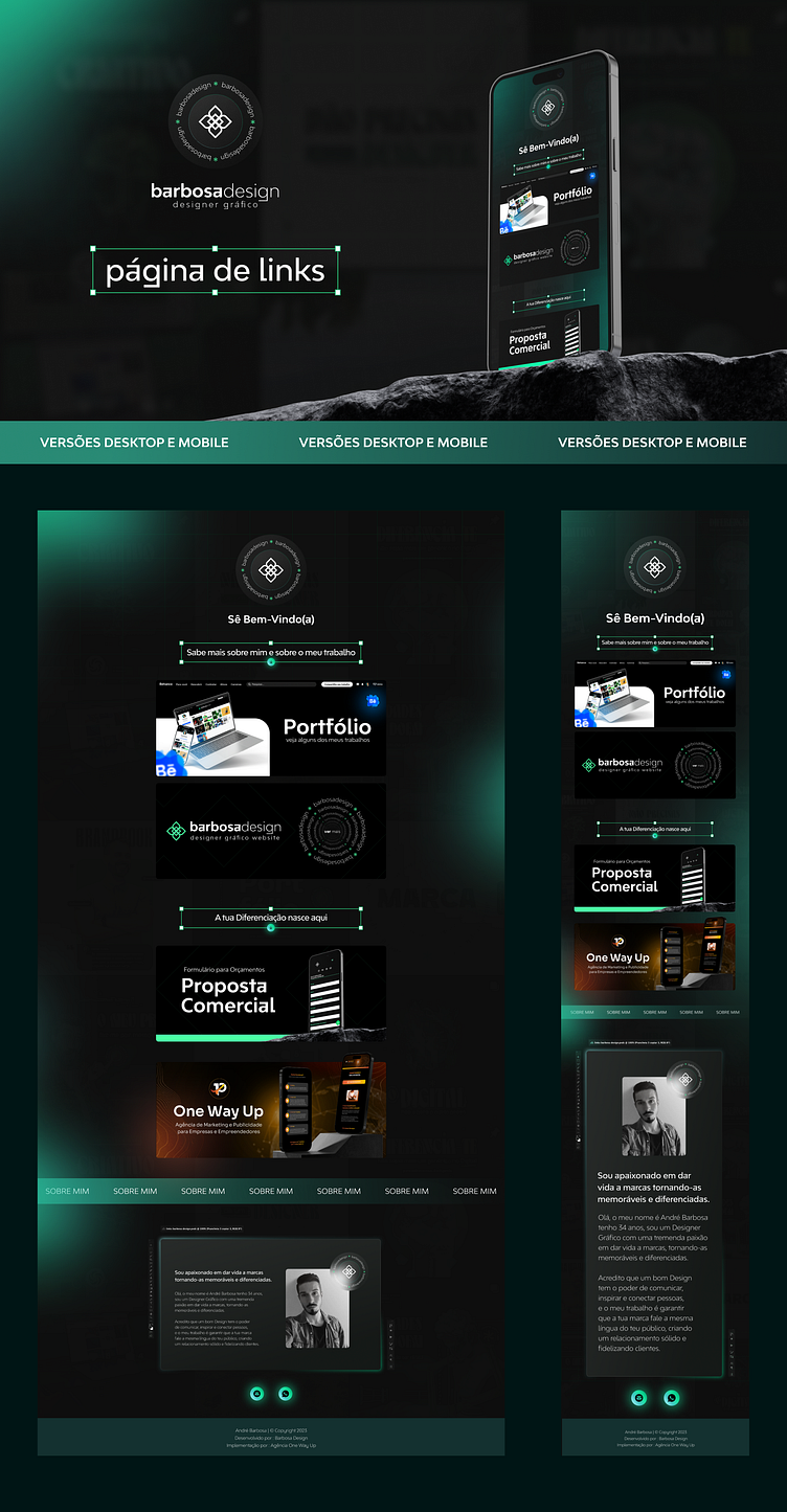 UI/UX Design | Landing Page | Links in Bio by André Barbosa on Dribbble