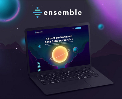 Ensemble- A space Environment Data Delivery Service adobe photoshop design ecommerce figma graphic design illustration landing page parallax photoshop ui uiux web design