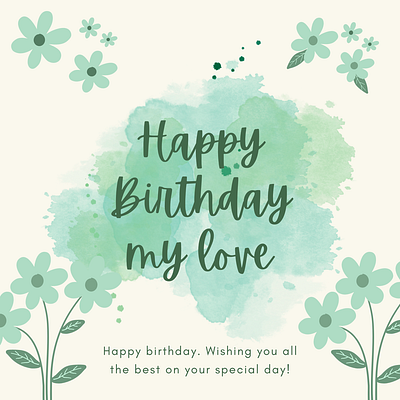 happy birthday my love template birthday templates fav