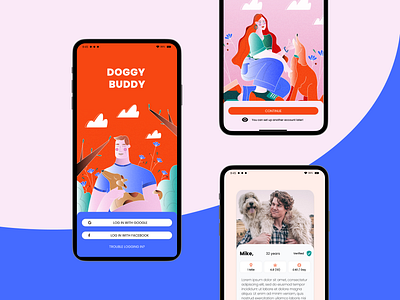 Doggy Buddy! app branding design graphic design product design ui ux