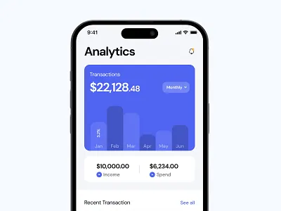 Digital Wallet App- Analytics Screen 3d illustration app design app ui ux design banking app clean crypto app currency finance app marketplace minimal mobile app onboarding ui design ui ux user interface ux design wallet wallet app