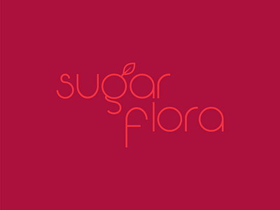 Sugar Flora branding floral flowers graphic design logo typography wordmark