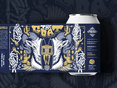 The Goat - Mexican Lager Can Design beer beer art beer can beer label can design hand drawn illustration packaging design