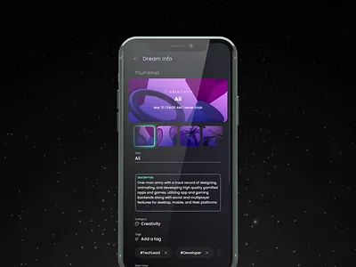 Dream Edit Screen android animation app backend crossplatform design development games ios metaverse mobile multiplayer social ugui ui uitoolkit unity ux