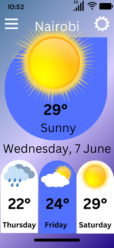 Weather app branding graphic design ui