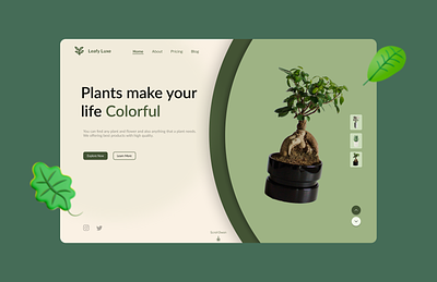 "Leady Luxe" - A plant Shop Website ui