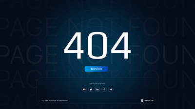 404 Page | BR Agency design figma ui ux web3.0 webdesign