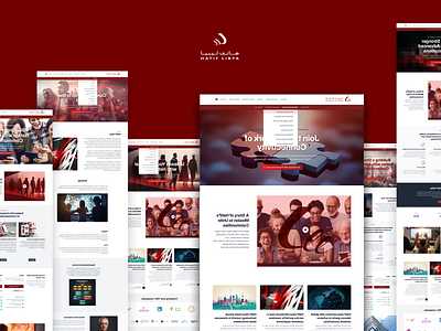 Hatif Libya website design Concept app deisgn arab branding communication website design hatif libya libya red tripoli ui ux web web design website