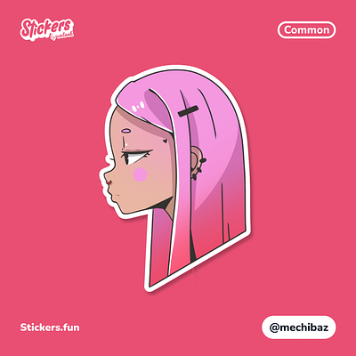 Sticker nft abstract anime illustration ipad pro poster texture