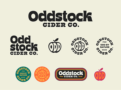 Oddstock Cider Co. brand identity branding cider cider brand pnw