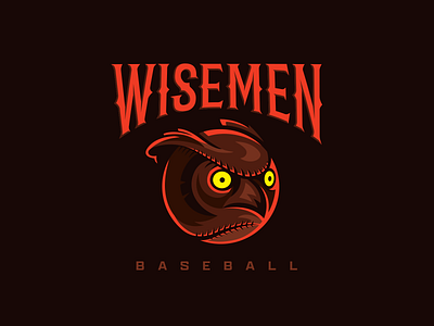 Wisemen Baseball baseball branding design graphic design illustration illustrator logo owl sports logo vector