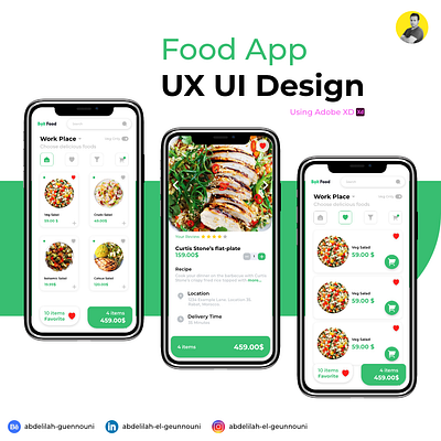 Food | Mobile App | UX/UI Design app design front end mobile app ui ux ux ui