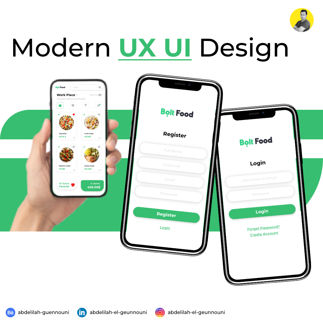 Example of Modern & Minimal Mobile App UI/UX
