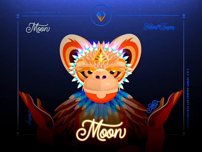 Fortunes of Treasures - ( Moon ) animation branding cartoon cosmic cosmic monkeys design fortunes fortunes of treasure graphic design icon illustration logo monkey moon motion motion graphics parallax toon treasure vector