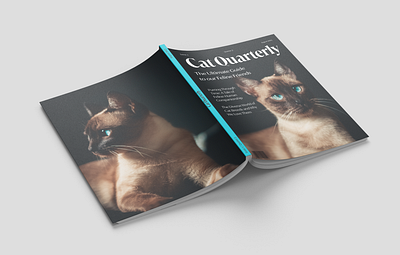 Cat Quarterly Magazine graphic design indesign magazine magazinedesign magazinemockup mockup mockups photoshop