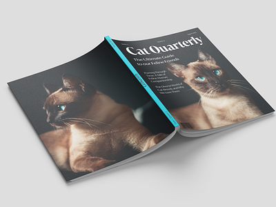 Cat Quarterly Magazine graphic design indesign magazine magazinedesign magazinemockup mockup mockups photoshop