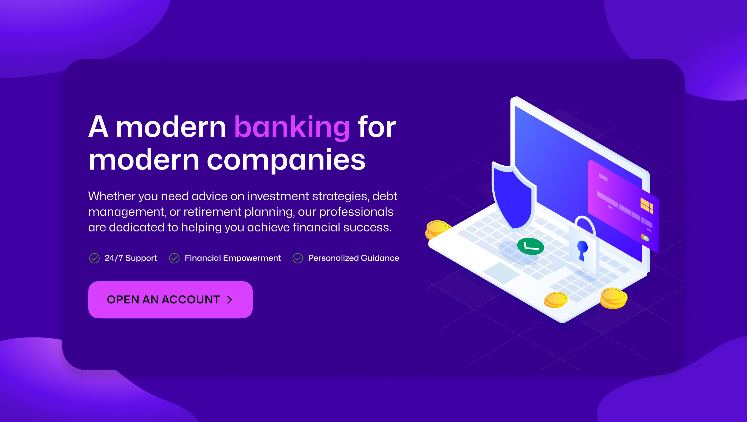 Banners collection (part 2) banking banner banners hero section online learning ui