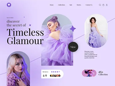 Timeless Glamour - Ethnic Fashion Brand Web Design apparel ecommerce web design branding ecommerce web design fashion design fashion web design landing page design ui ui design ui ux ui ux design ux ux design web design website design