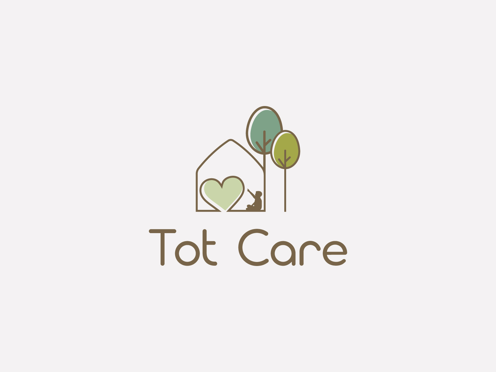 Tot Care: Playful Child Care Branding Logo babysitting branding child care children creative kid friendly logo design nursery playful preschool tot care tot care logo