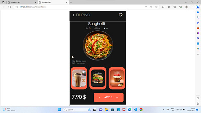 FILIPINO Food Order Application Screen Design design productcard ui web