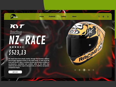 Helmet Website UI Design 3d agv app branding design e commerce graphic design helmet helmet store illustration kyt logo mobile ui uiux ux vector webs website