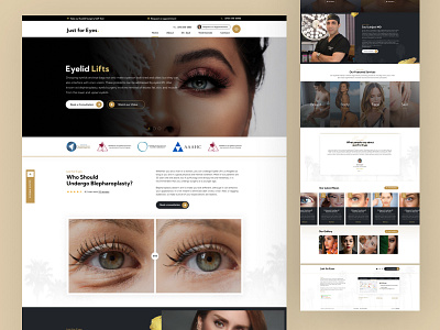 Just for Eyes. cosmetic landing page dr saul eye surgery homepage justforeyes justyoureyes minimal