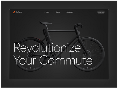 E-Bike - Website Concept animation bike branding concept electric bike graphic design layout motion graphics ui ui design uiux uxui visual web design