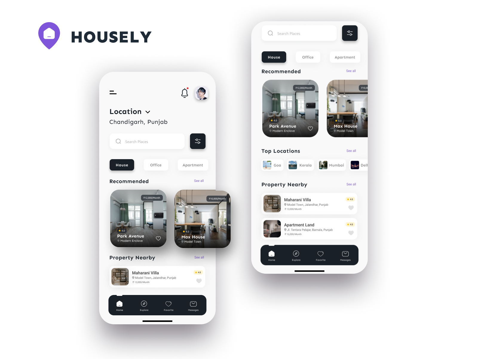 Housely - Property Rental App by Shivangi on Dribbble