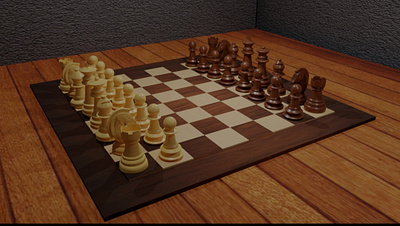 Chess by Blender 3d