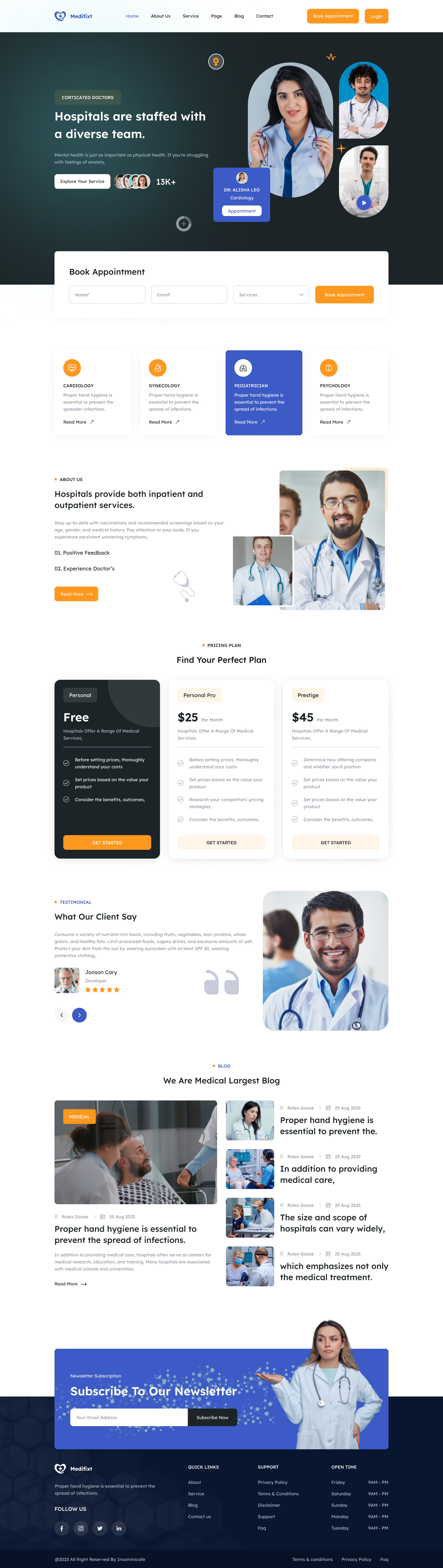 Medical Website graphic design hospital medical medical website ui website
