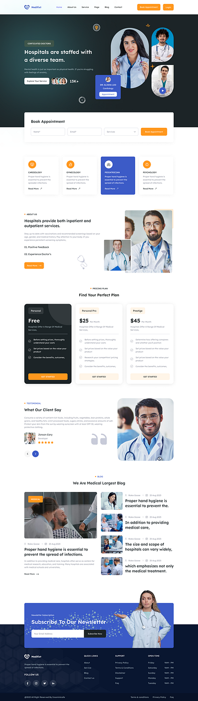 Medical Website graphic design hospital medical medical website ui website