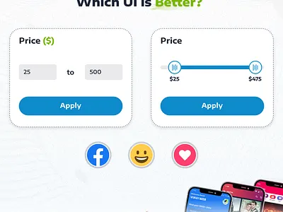 Which UI is Better for Price Range | Viavi Webtech | VIAVIWEB android apps app development application designs branding graphic design ios app mobile application designs ui uiux ux viaviweb viaviwebtech web design web development website design