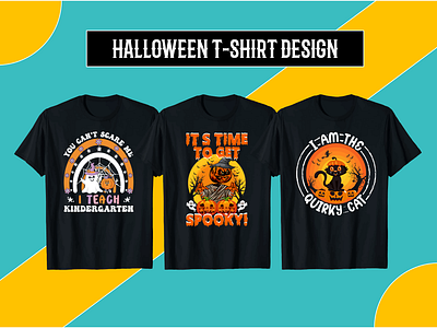 Halloween T-shirt Design With Pumpkin Concept PNG Images