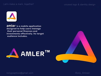 Amler logo ,Tech logo, technology, logo, logo a a gradient logo a logo aim best logo maker dribble bookmark branding logo community creative creative logo development icon letter a logo maker mark modern logo monogram