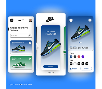 Nike Shoe App app design figma nike ui ux