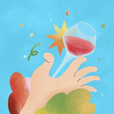 Hand cocktail colour creative design drink graphic design hand illustration vector