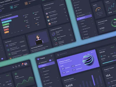 Dark Dashboards - Vuexy Design System admin alert analytics button card chart component crm dark dark layout dashboard ecommerce figma figma uikit lms logistics menu sass uikit widget