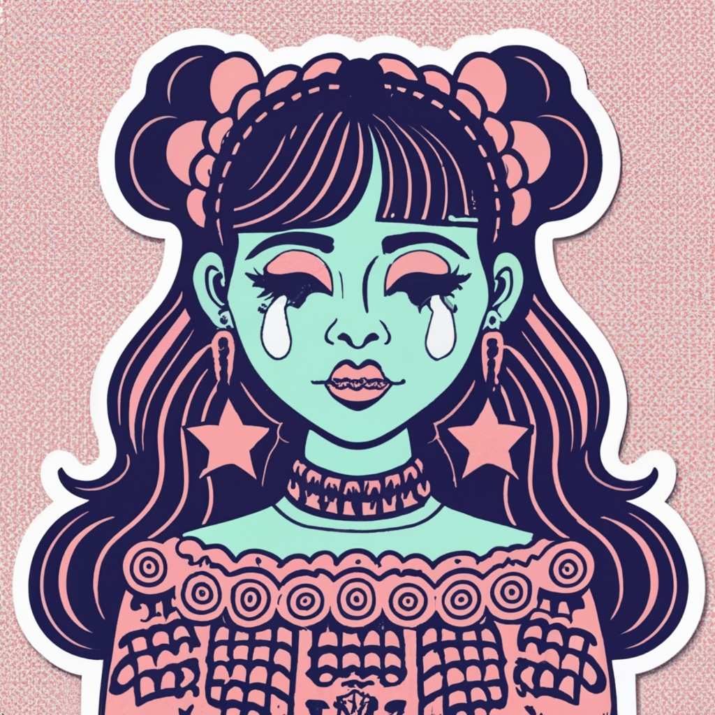 Tearful Girl Sticker by Puppy's Aesthetics on Dribbble