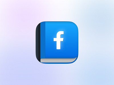 Facebook - App Icon redesign #2 - Book Large version app branding design graphic design illustration logo ui ux vector