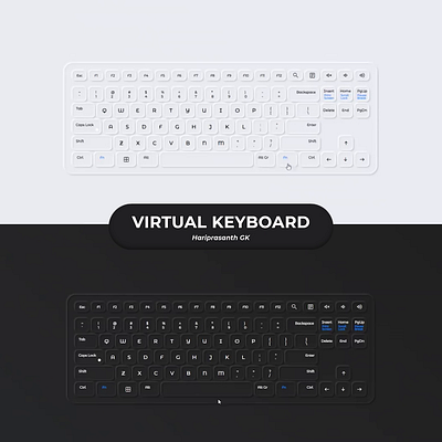 Neumorphic - Virtual Keyboard graphic design html ui