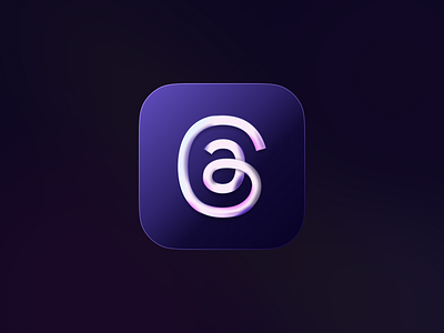 Threads - App Icon redesign #4 - colorful shadows Large version app branding design graphic design illustration logo social network typography ui ux vector