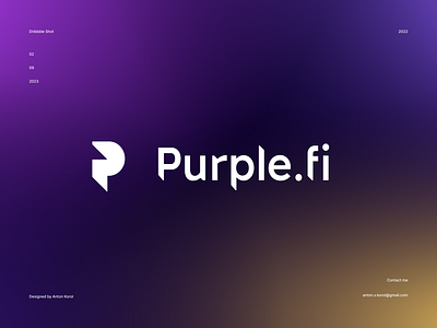 Purple.fi branding design finance icon logo mark minimal symbol