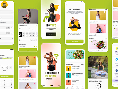 Fitness App Design in Figma app redesign figma fitness app design ui ui ux