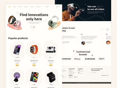 E-commerce website clean creative design home page interface landing layout market minimalistic products shop shoppoing typography ui ux web website