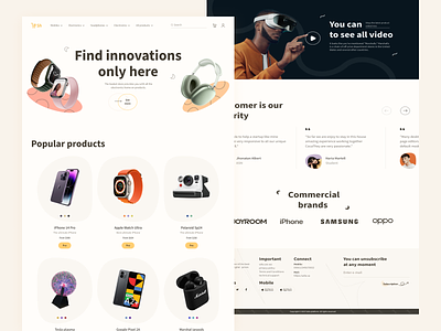 E-commerce website clean creative design home page interface landing layout market minimalistic products shop shoppoing typography ui ux web website