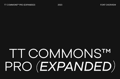 TT Commons Pro Expanded alternates grotesk logo modest neutral news publishing sansserif smallcaps versatile