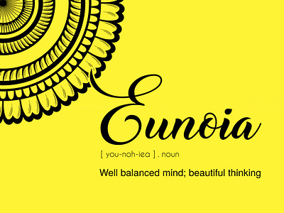 Eunoia design graphic design illustrator typography